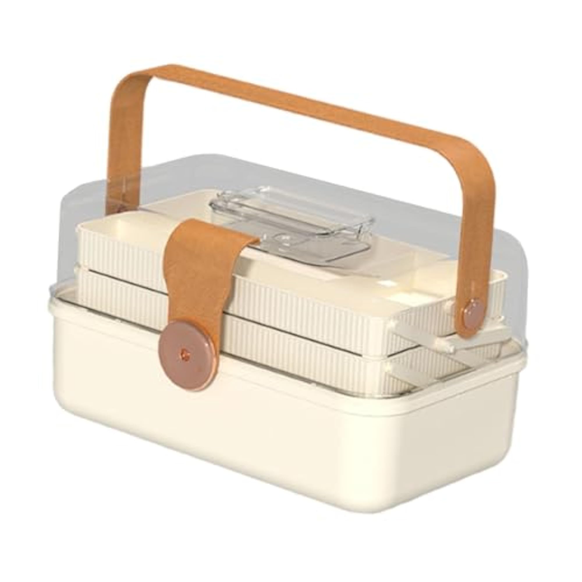 Family First Aid Box with Handle, Light Brown